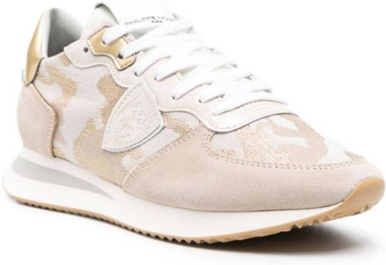 Philippe Model Paris TRPX sneakers met camouflageprint Beige