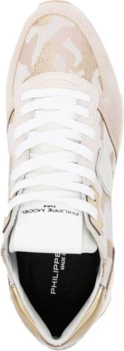 Philippe Model Paris TRPX sneakers met camouflageprint Beige