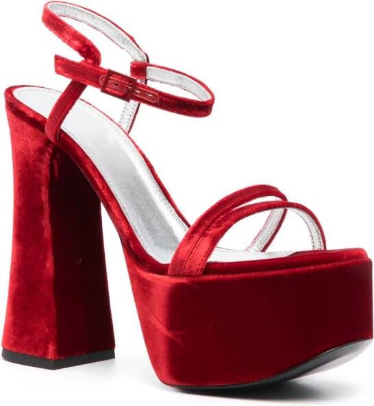 Philosophy Di Lorenzo Serafini Sandalen met fluwelen afwerking Rood