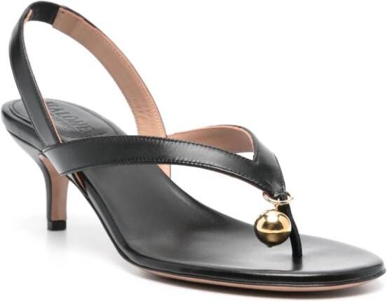 Philosophy Di Lorenzo Serafini x Malone Souliers Lucie 65mm leather sandals Zwart