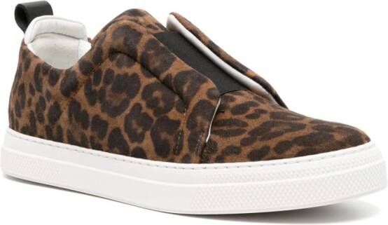 Pierre Hardy Baskets Slider suède sneakers Bruin