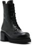 PINKO Leren combat boots Zwart - Thumbnail 2