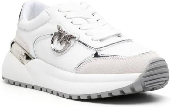 PINKO Love Birds leren sneakers Wit