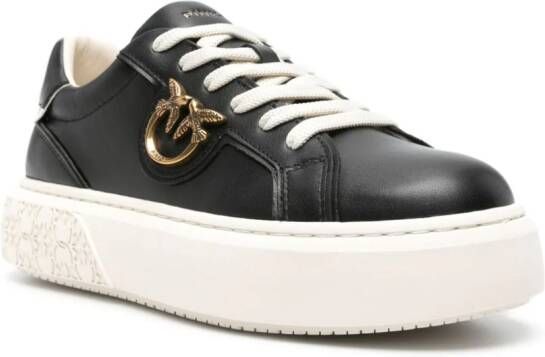 PINKO Love Birds sneakers met plakkaat Zwart