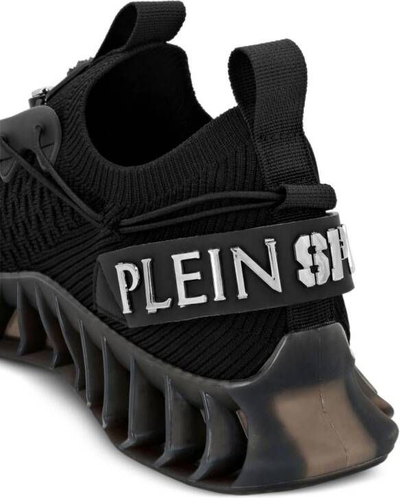 Plein Sport Runner gebreide sneakers Zwart