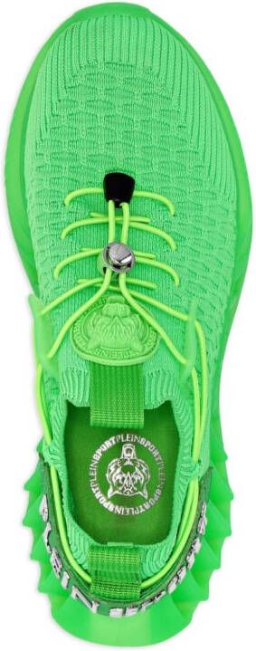 Plein Sport Runner gebreide sneakers Groen