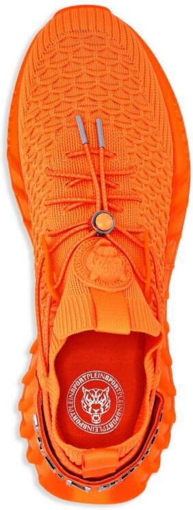 Plein Sport Runner sneakers met logoplakkaat Oranje
