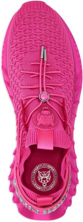 Plein Sport Runner sneakers met logoplakkaat Roze