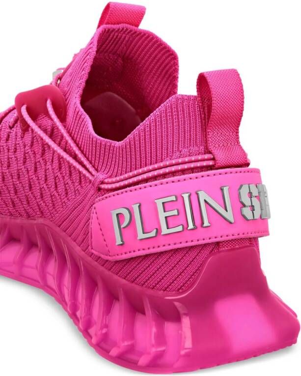 Plein Sport Runner sneakers met logoplakkaat Roze