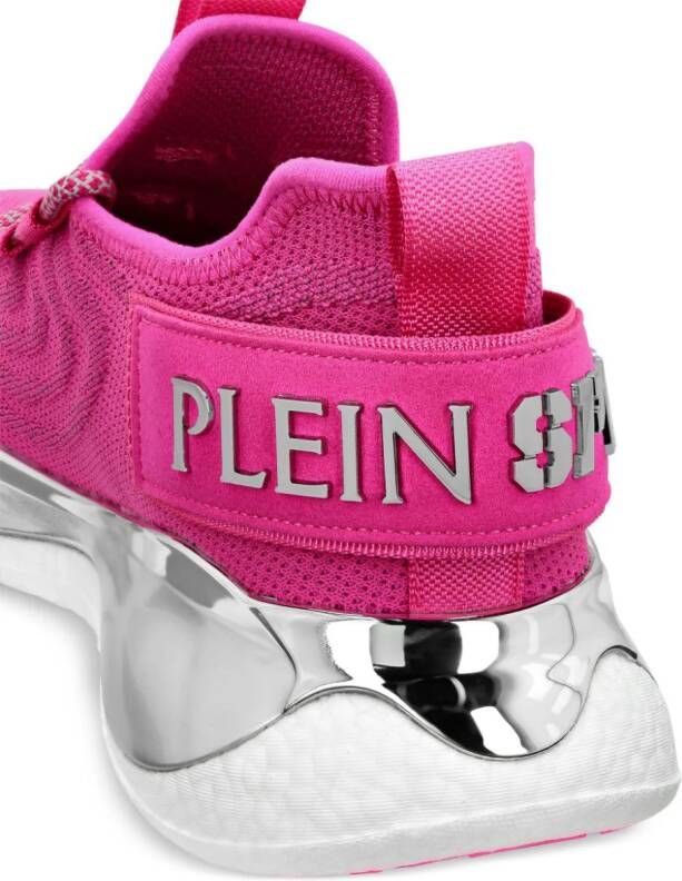 Plein Sport Runner sneakers met logoplakkaat Roze