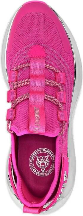 Plein Sport Runner sneakers met logoplakkaat Roze