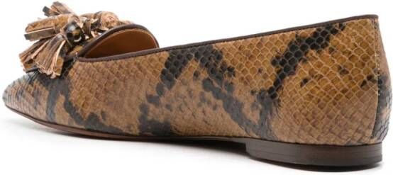 Polo Ralph Lauren Ashtyn loafers met pythonprint Bruin