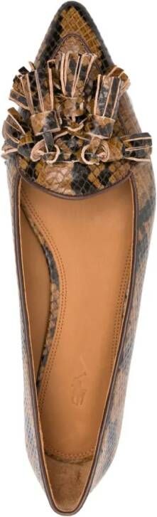 Polo Ralph Lauren Ashtyn loafers met pythonprint Bruin