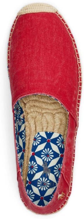 Polo Ralph Lauren Cevio espadrilles met geborduurd logo Rood