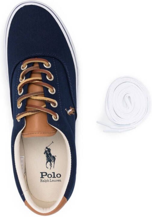 Polo Ralph Lauren Sneakers met geborduurd logo Blauw