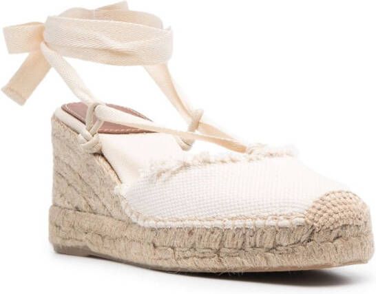 Polo Ralph Lauren Espadrilles met sleehak Wit