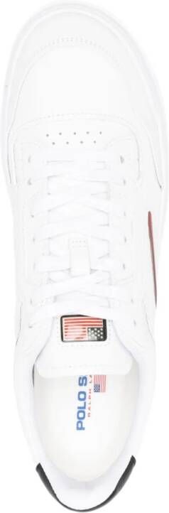 Polo Ralph Lauren Leren sneakers met logopatch Wit