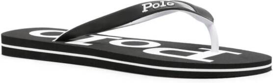 Polo Ralph Lauren Teenslippers met logoprint Zwart