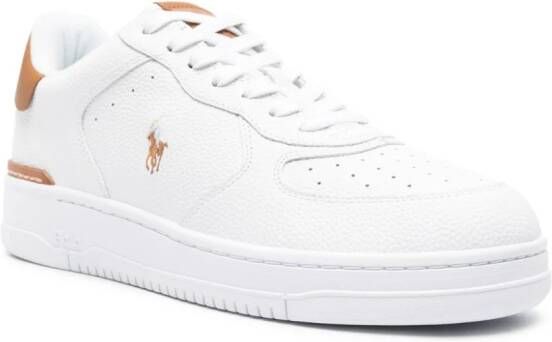 Polo Ralph Lauren Polo Pony leren sneakers met geborduurd logo Wit