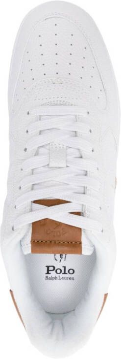 Polo Ralph Lauren Polo Pony leren sneakers met geborduurd logo Wit