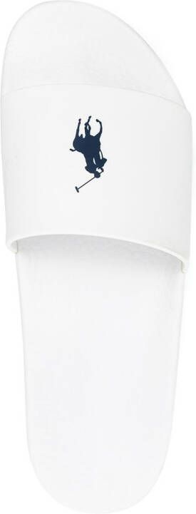Polo Ralph Lauren Slippers met logoprint Wit