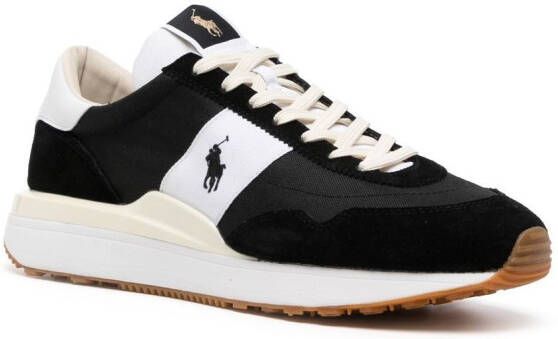 Polo Ralph Lauren Sneakers met geborduurd logo Zwart