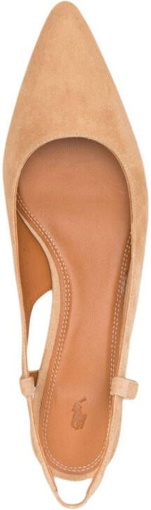 Polo Ralph Lauren Suède slingback pumps Beige