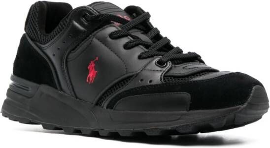 Polo Ralph Lauren Trackster 200 leren sneakers Zwart