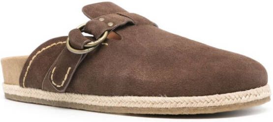 Polo Ralph Lauren Turbach suède slippers Bruin