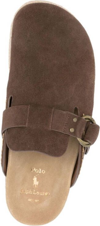 Polo Ralph Lauren Turbach suède slippers Bruin