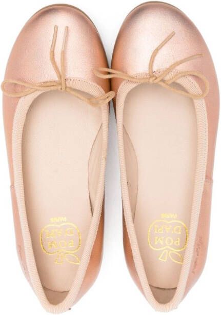 Pom D'api Ballerina's met metallic-effect Oranje