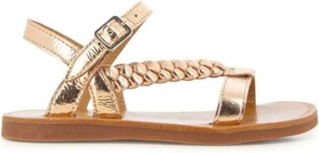 Pom D'api Plagette Antik sandalen van leer Goud