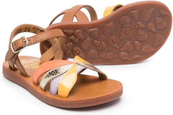 Pom D'api Sandalen met bandjes Bruin