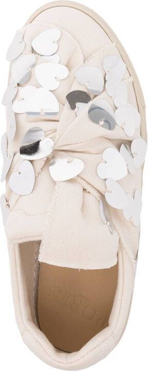 Ports 1961 Sneakers met hart Beige