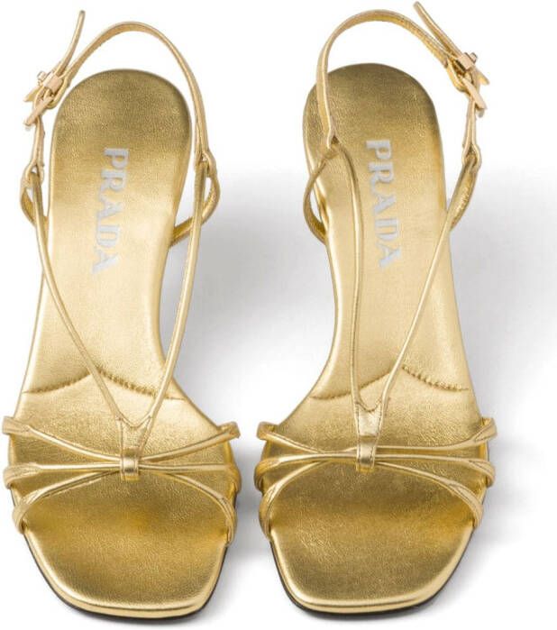 Prada Leren sandalen 55 mm Goud