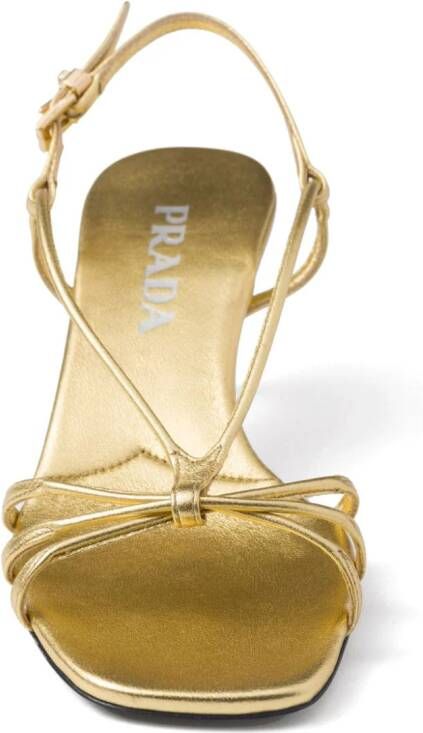 Prada Leren sandalen 55 mm Goud