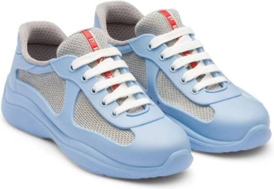 Prada America's Cup sneakers met vlakken Blauw