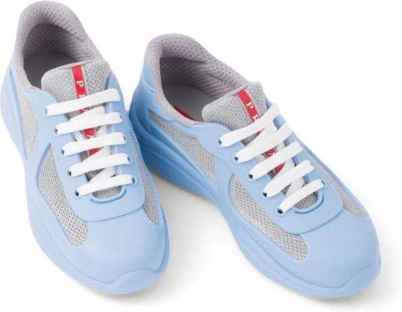 Prada America's Cup sneakers met vlakken Blauw