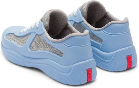 Prada America's Cup sneakers met vlakken Blauw