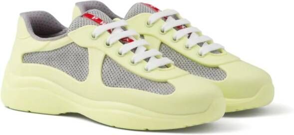 Prada America's Cup sneakers met vlakken Groen