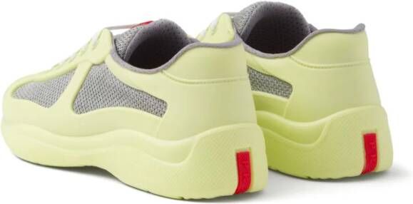 Prada America's Cup sneakers met vlakken Groen