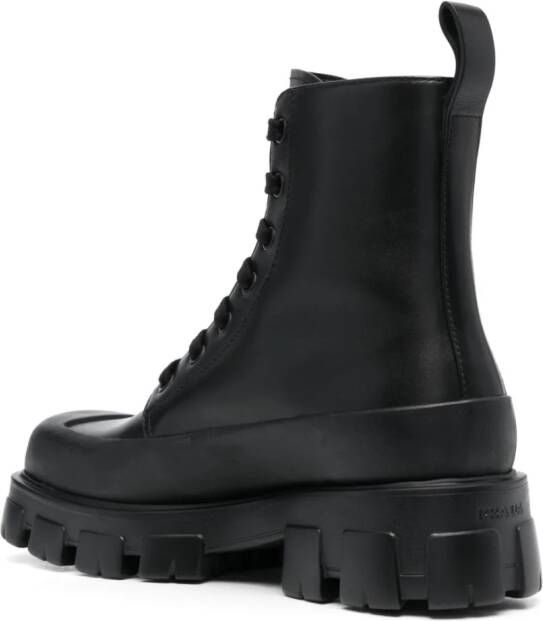 Prada Combat boots met vierkante neus Zwart