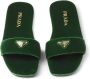 Prada Fluwelen loafers met logo Groen - Thumbnail 4