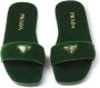 Prada Fluwelen loafers met logo Groen - Thumbnail 4