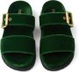 Prada Fluwelen slippers Groen - Thumbnail 4