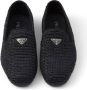 Prada Geweven loafers met logo Zwart - Thumbnail 4
