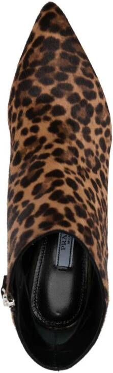 Prada Laarzen met luipaardprint Bruin