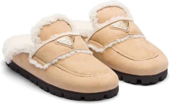 Prada Lammy slippers Beige
