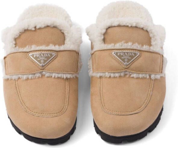 Prada Lammy slippers Beige