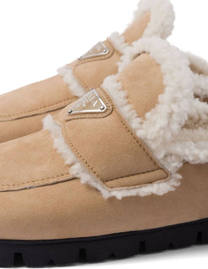 Prada Lammy slippers Beige